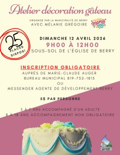 Atelier de décoration de gâteau ou Cupcakes