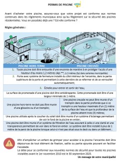 Piscines - Normes de sécurité