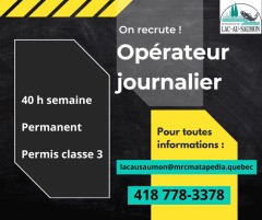 Emploi opérateur journalier