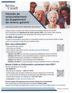 Période de renouvellement du Supplément de revenu garanti