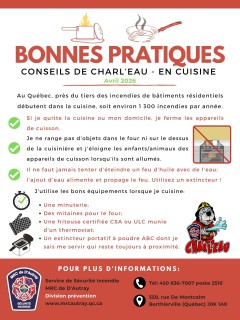 Conseils de charl'eau - Bonnes pratiques en cuisine