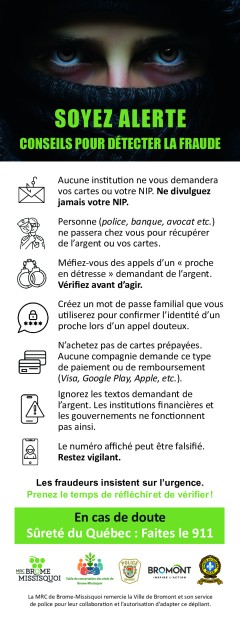 Prévention de la fraude déployé à l’échelle de Brome-Missisquoi