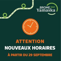 Circuit interrégional Brome-Yamaska: Nouveaux horaires à partir du 29 septembre