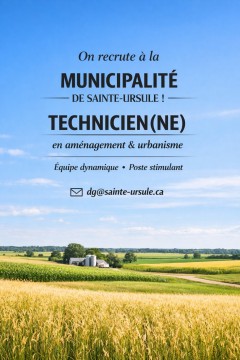Offre d'emploi Technicien-ne en aménagement et urbanisme