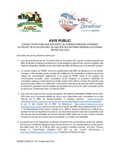 PGMR - Consultation publique