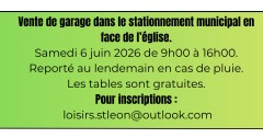 Vente de garage