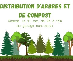 Distribution d'arbres et de compost